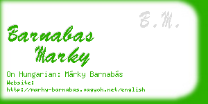 barnabas marky business card