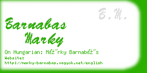 barnabas marky business card